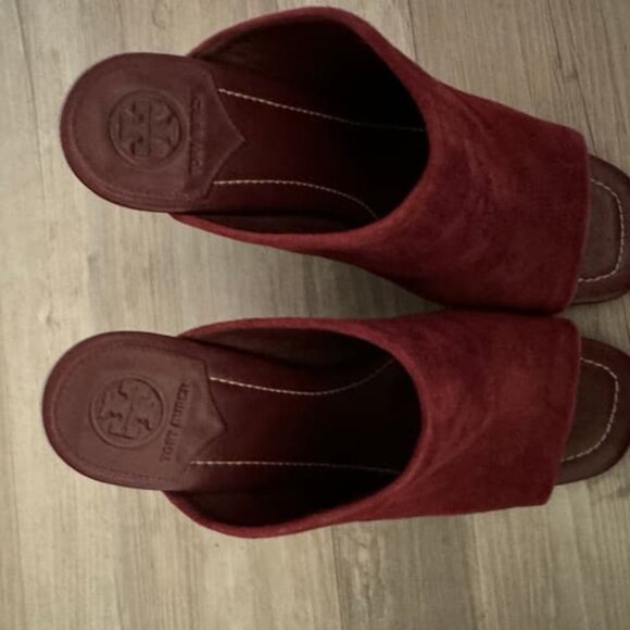 Women's Heel Slip On Leather Slide Mules Size 7 - Picture 2 of 4